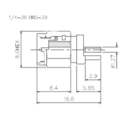 HS-SMAM Edge Type For 0.8 PCB Connector (6G)_L16.6